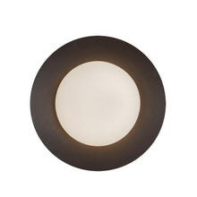 Load image into Gallery viewer, Cleo 9-in Black/Opal Glass LED Wall Sconce