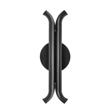 Load image into Gallery viewer, Husk 14-in Glossy Black LED Wall Sconce