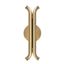 Load image into Gallery viewer, Husk 14-in Metallic Brass LED Wall Sconce