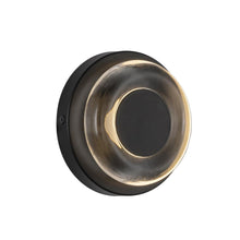 Load image into Gallery viewer, Stephord 4-in Black/Clear Glass LED Wall Sconce