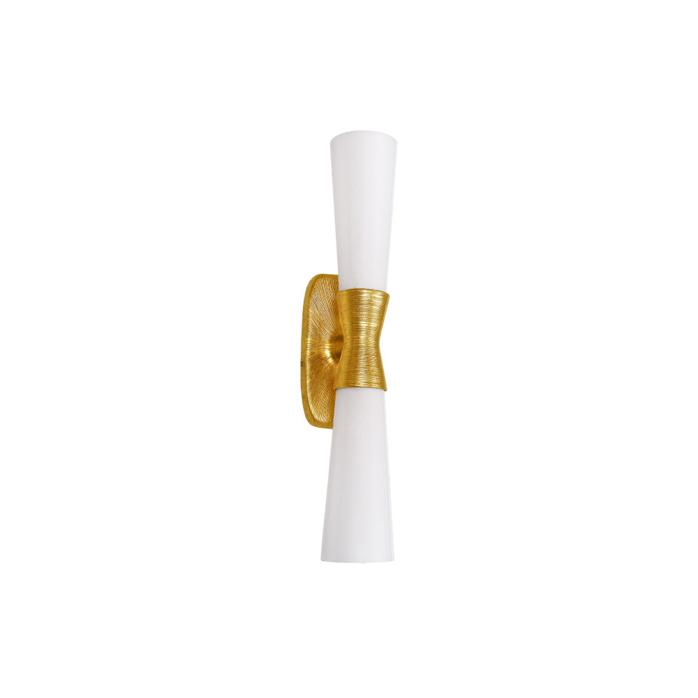 2LT Wall Sconce, GLD w/ Opal Glass