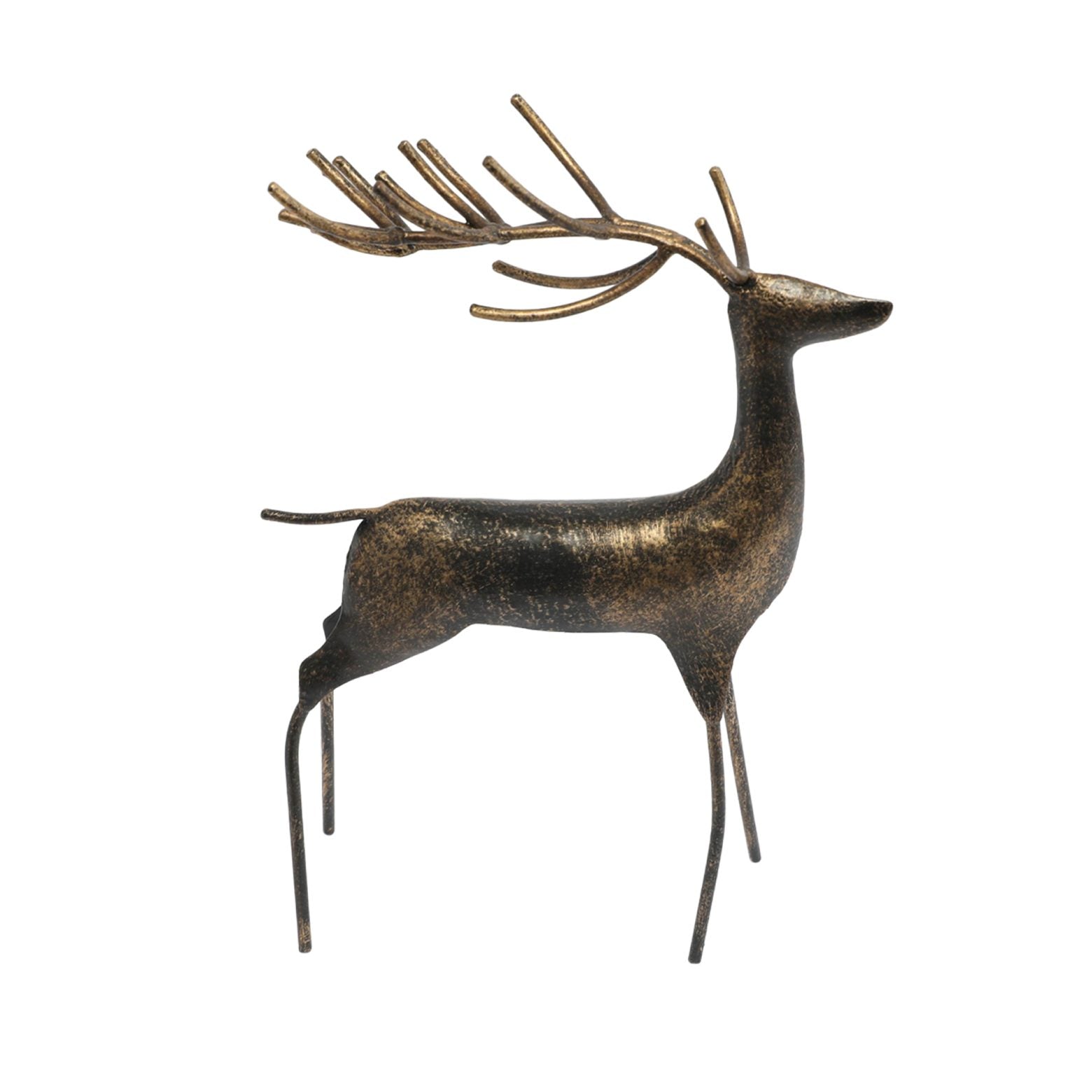 Reindeer Metal Antique Gold (2 Sizes)