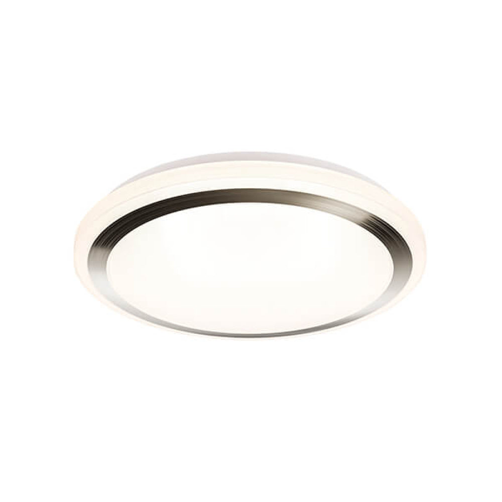 Round Glass Flush Mount with SN Trim