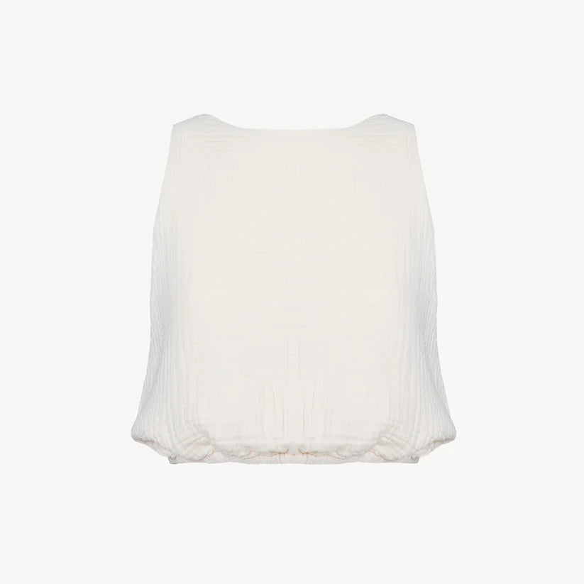 Crinkle Keyhole Tank Top