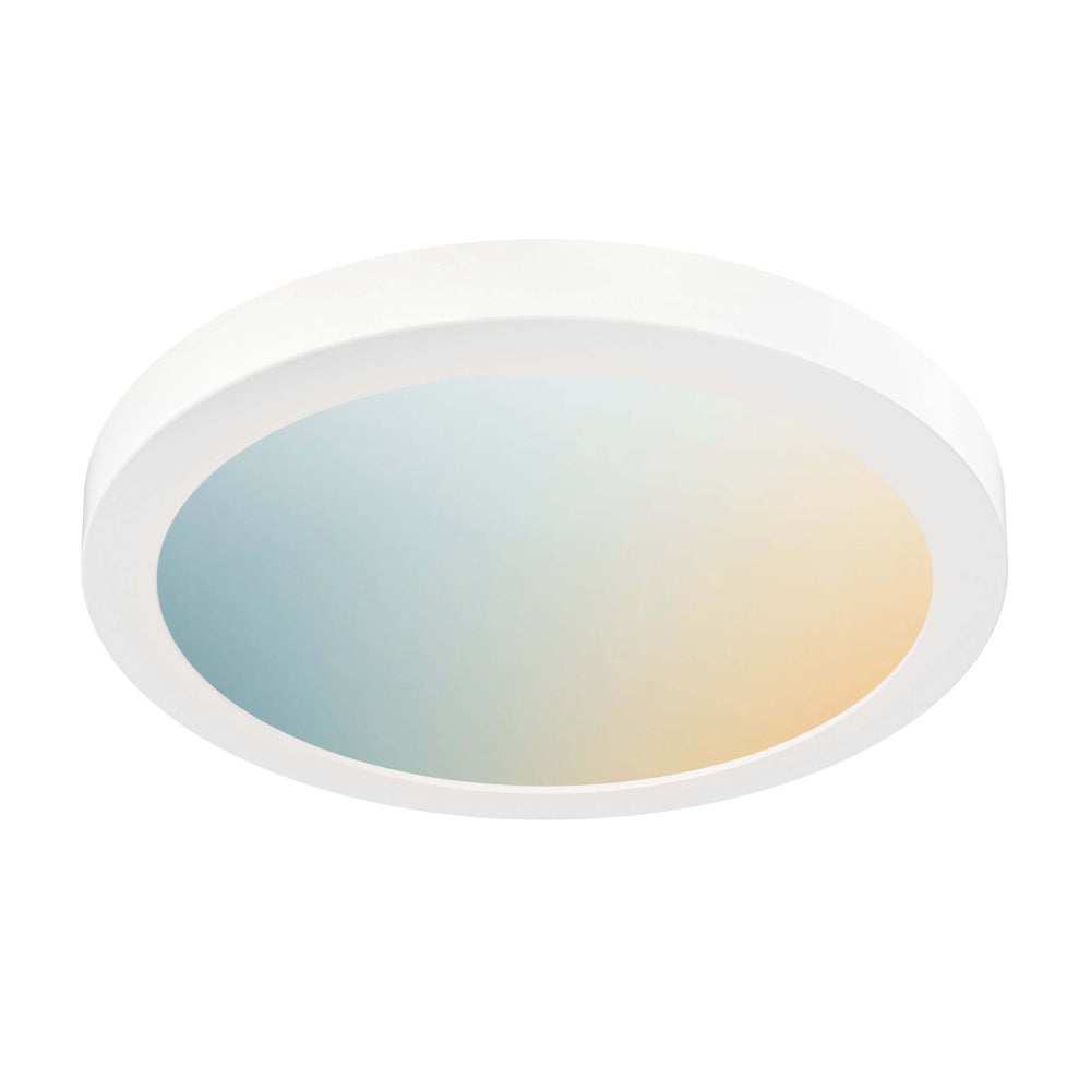 Smart 12in Flush Mount, Rgb+CCT, Ble Mesh - Black