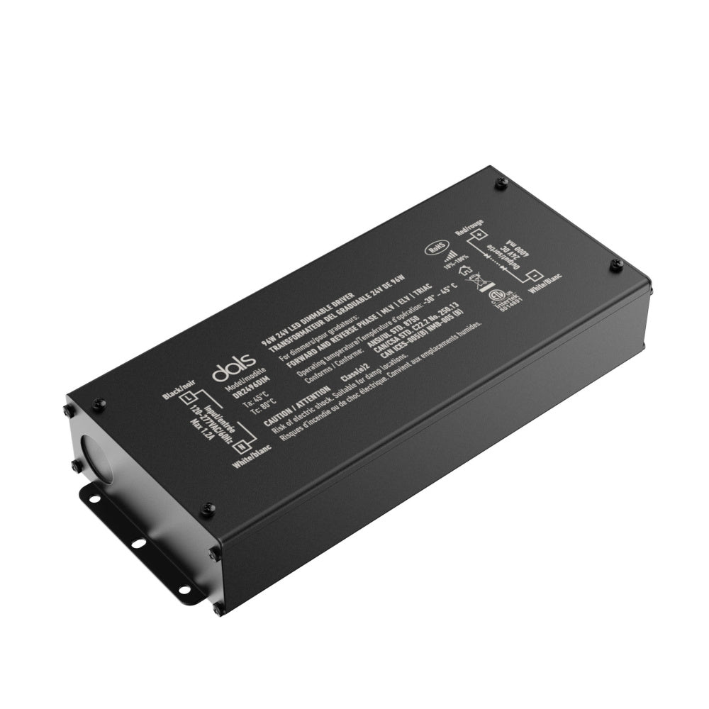 96w 24v Dimmable Hardwired Driver, Two Outputs