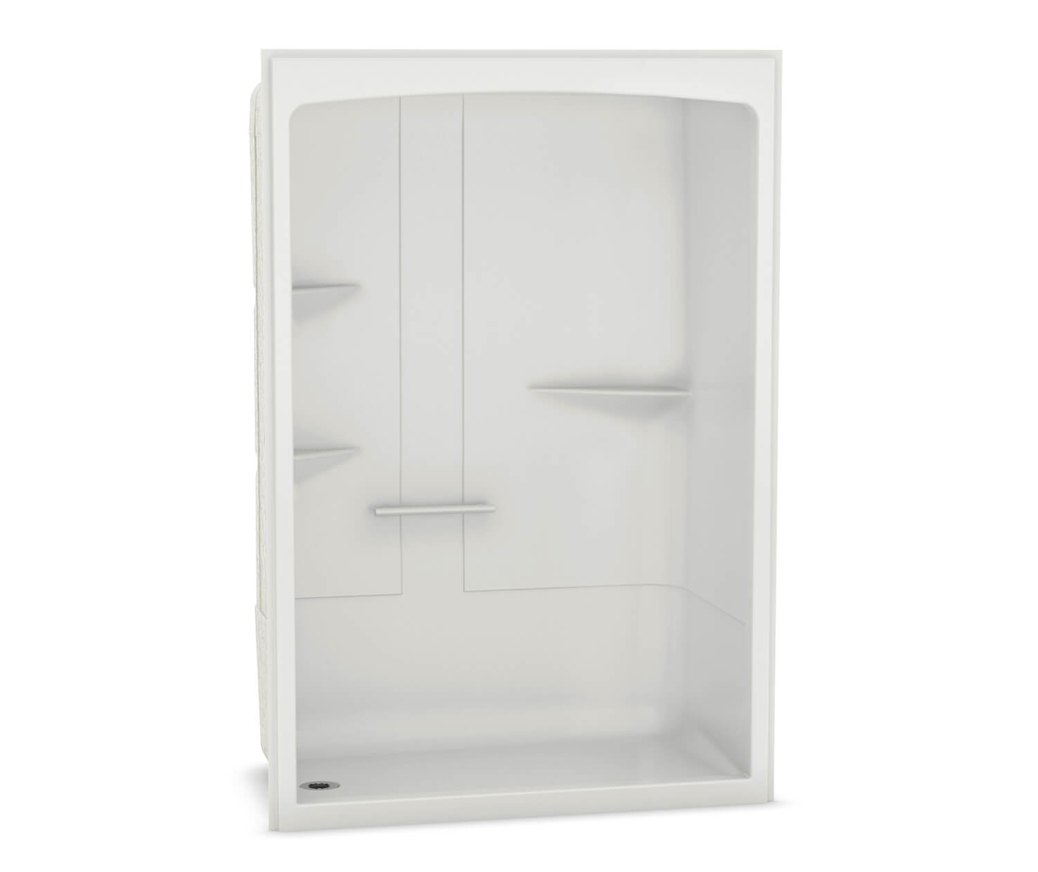 Allia Acrylic Alcove Center Drain One-Piece Shower - by Maax