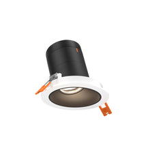Load image into Gallery viewer, 3in Modular Downlight, 5CCT, 35 Degree Beam Angle, Slope Ceiling, Black, White Trim
