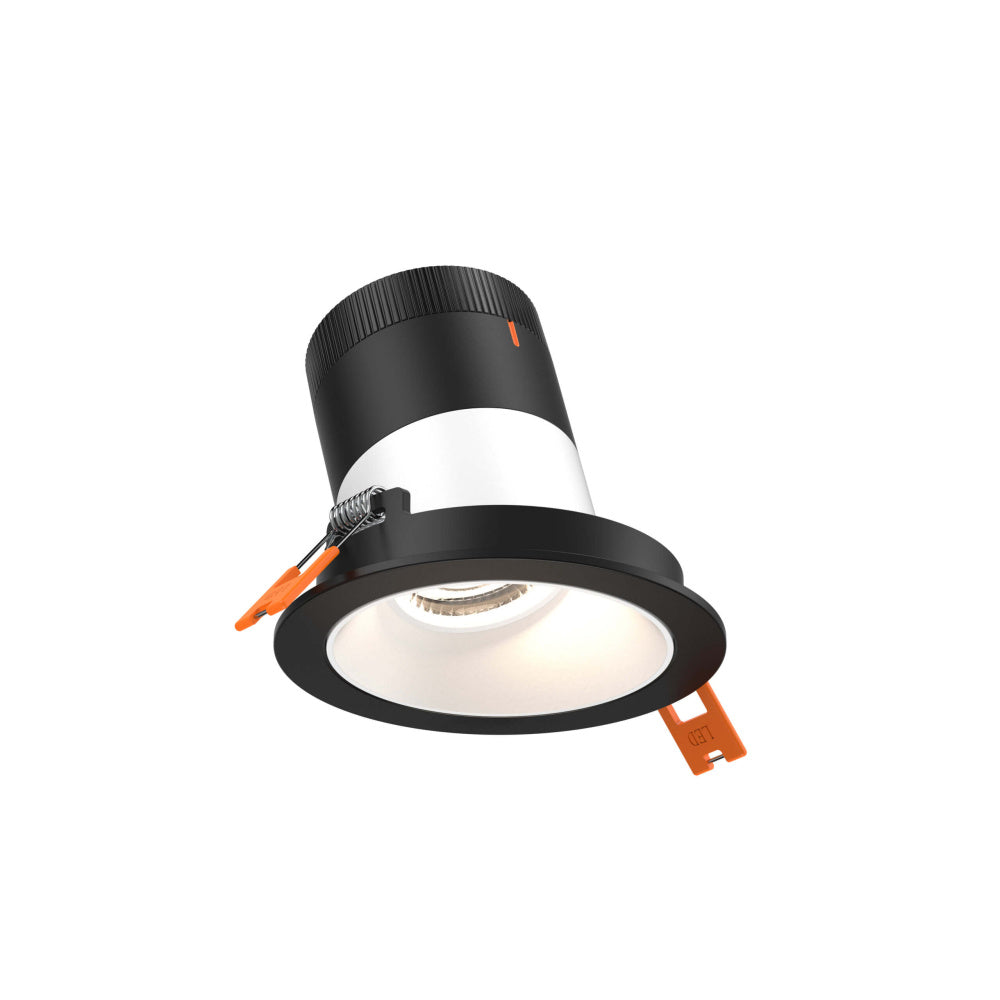 3in Modular Downlight, 5CCT, 60 Degree Beam Angle, Slope Ceiling, White, Black Trim