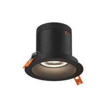 Load image into Gallery viewer, 4in Modular Downlight, 5CCT, 60 Degree Beam Angle, Regressed, Black, Black Trim