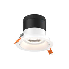 Load image into Gallery viewer, 4in Modular Downlight, 5CCT, 60 Degree Beam Angle, Regressed, White, White Trim