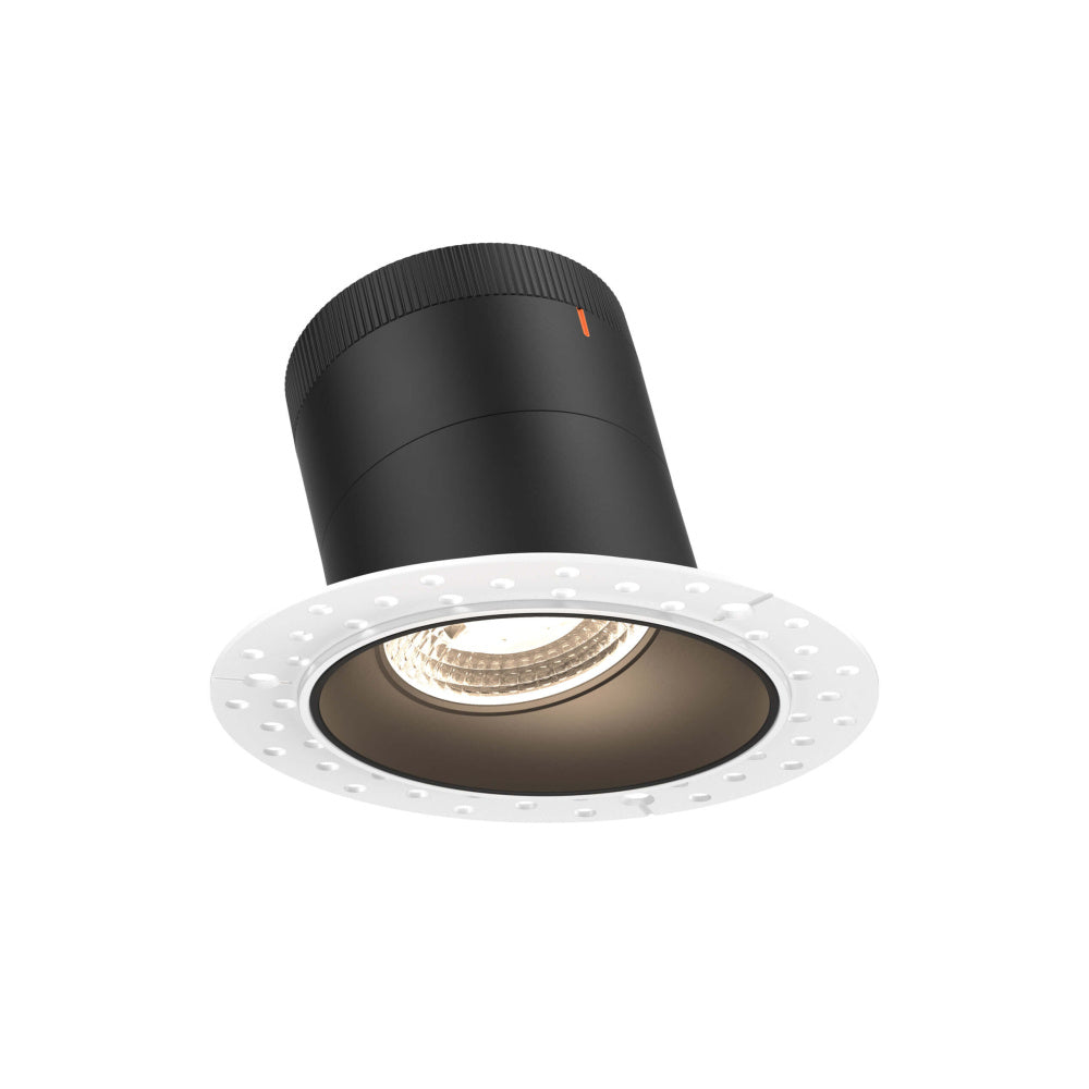 4in Modular Downlight, 5CCT, 20 Degree Beam Angle, Slope Ceiling, Black, Trimless