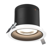 Load image into Gallery viewer, 6in Modular Downlight, 5CCT, 60 Degree Beam Angle, Regressed, Black, White Trim