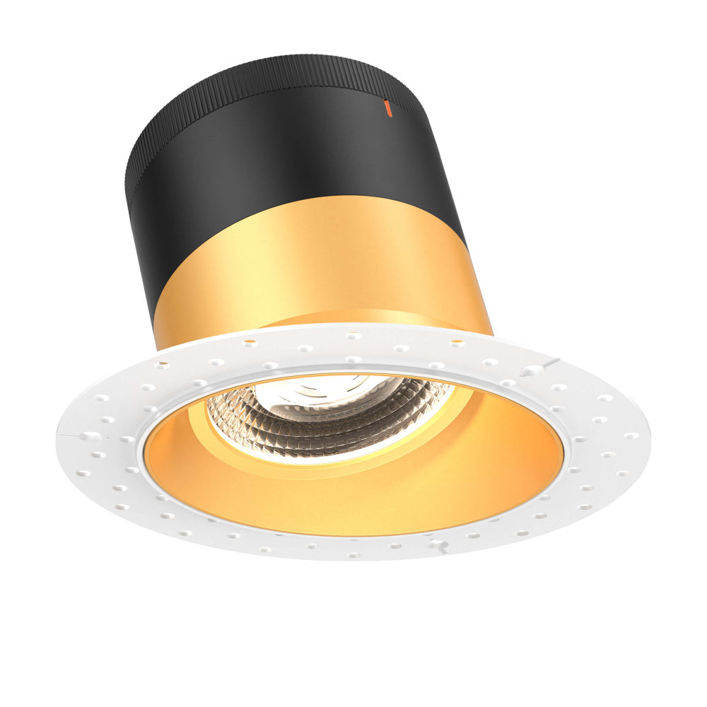 6in Modular Downlight, 5CCT, 60 Degree Beam Angle, Slope Ceiling, Gold, Trimless