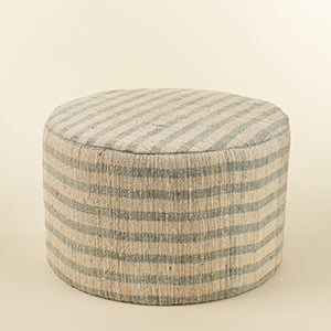 Handloom Stripe Upholstered Stool (2 Sizes)