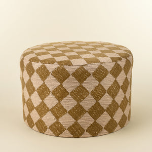 Textured Check Upholstered Stool (2 Sizes)
