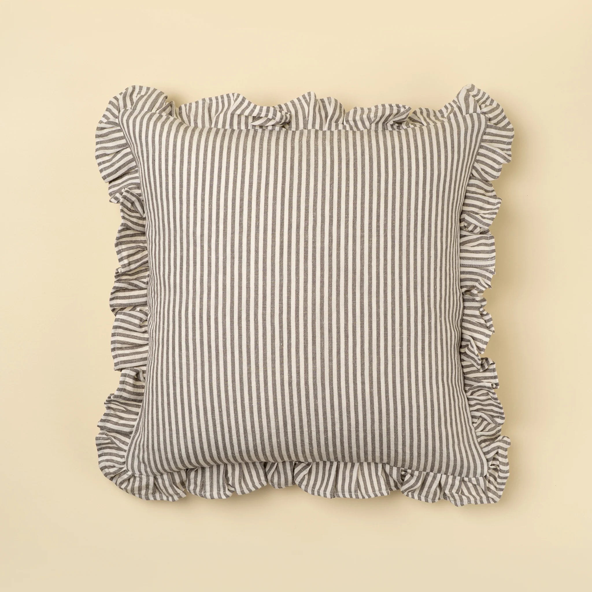 20x20 Ruffle Thin Stripe Pillow