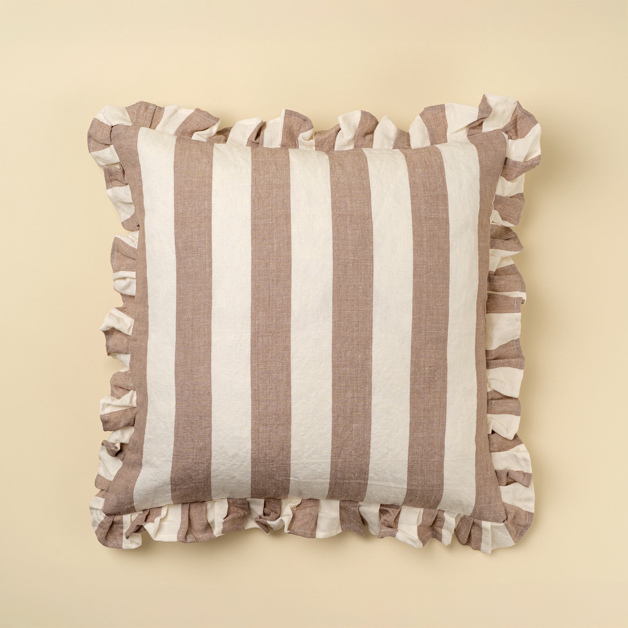 20x20 Ruffle Thick Stripe Pillow