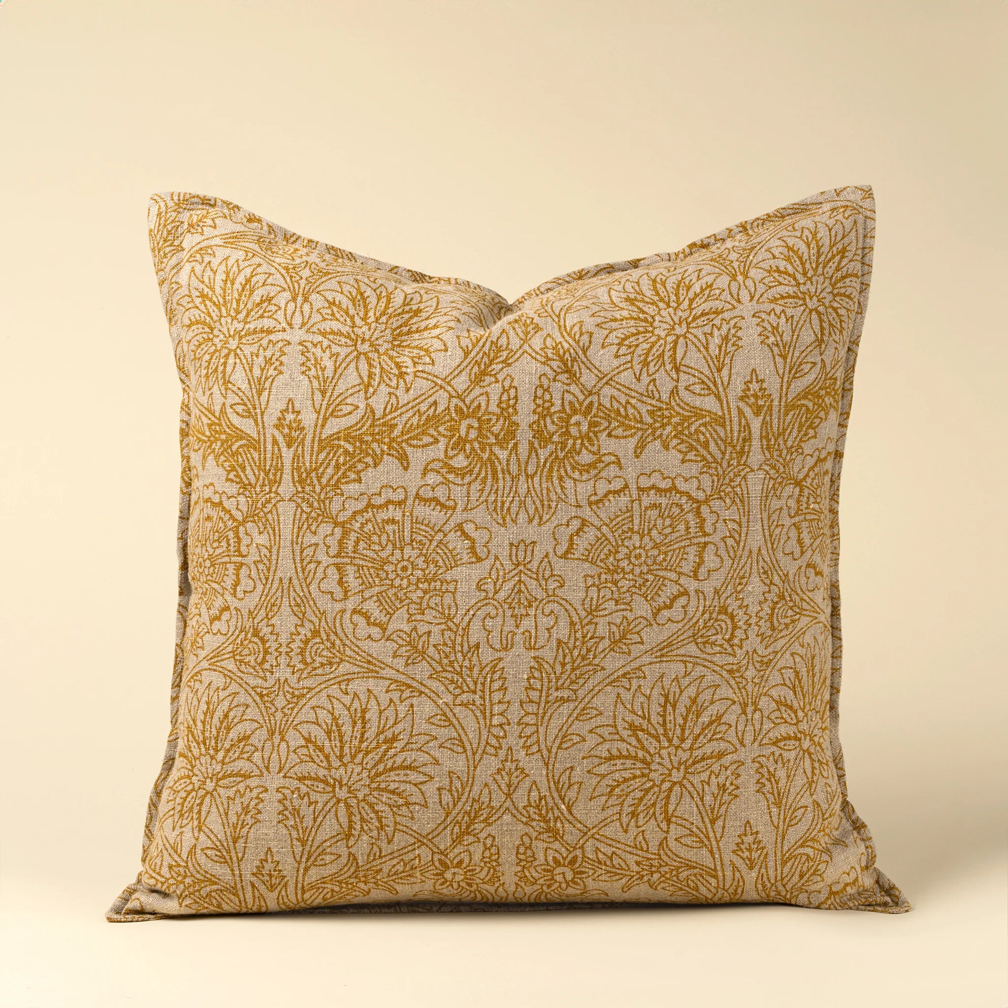 24x24 Floria Linen Pillow, Sunflower