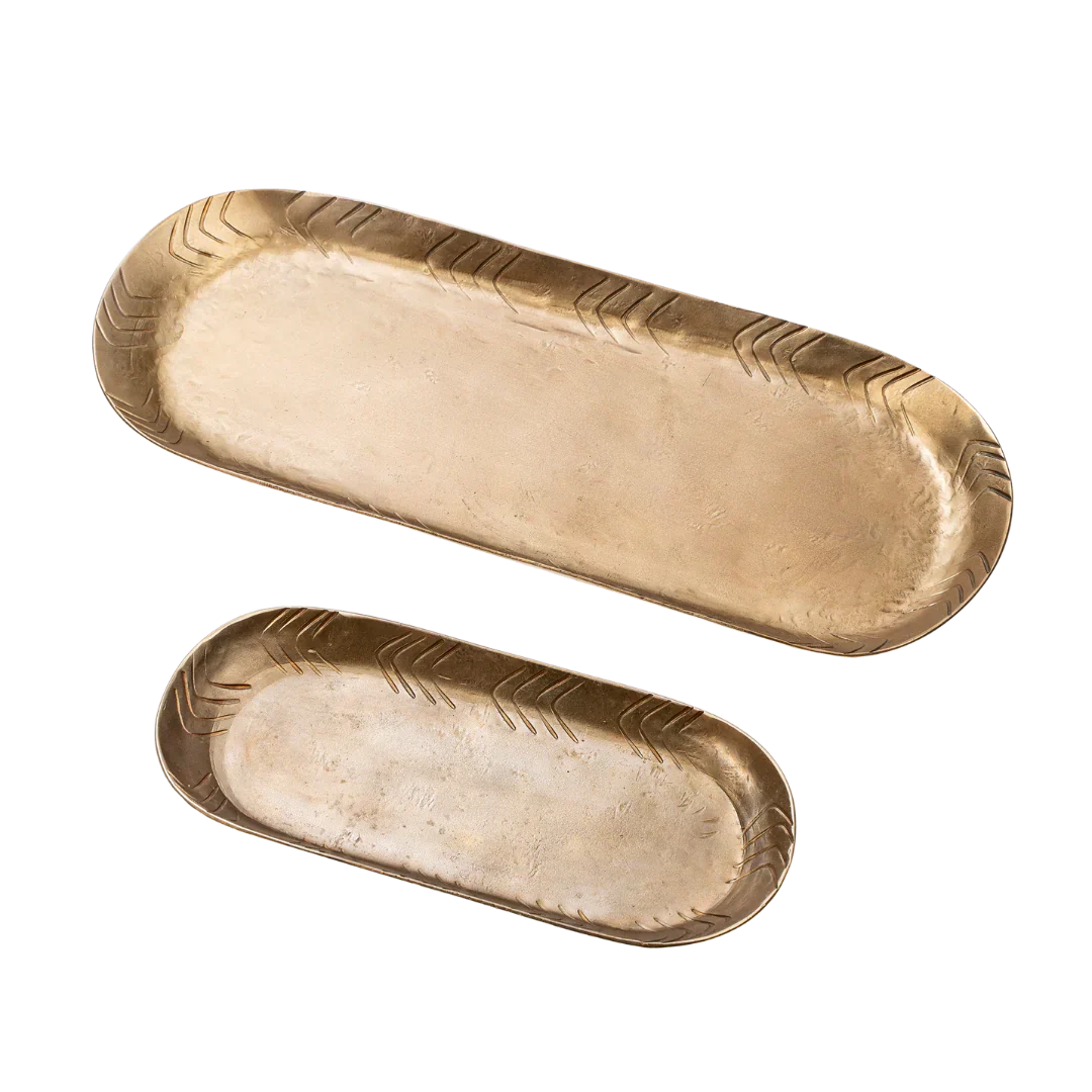 Forged Iron Oval Trays S/2 - by Indaba