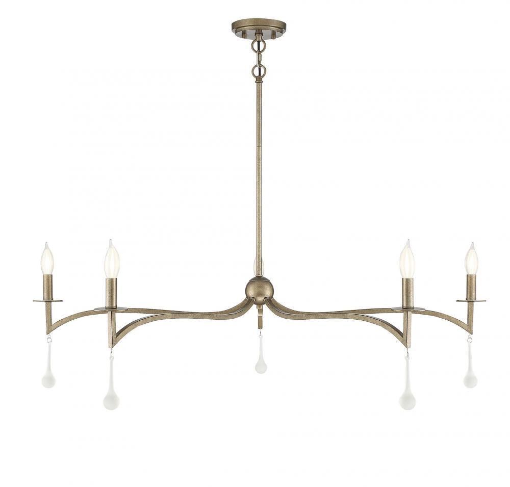 Laramie 5-Light Chandelier in Chelsea Gold
