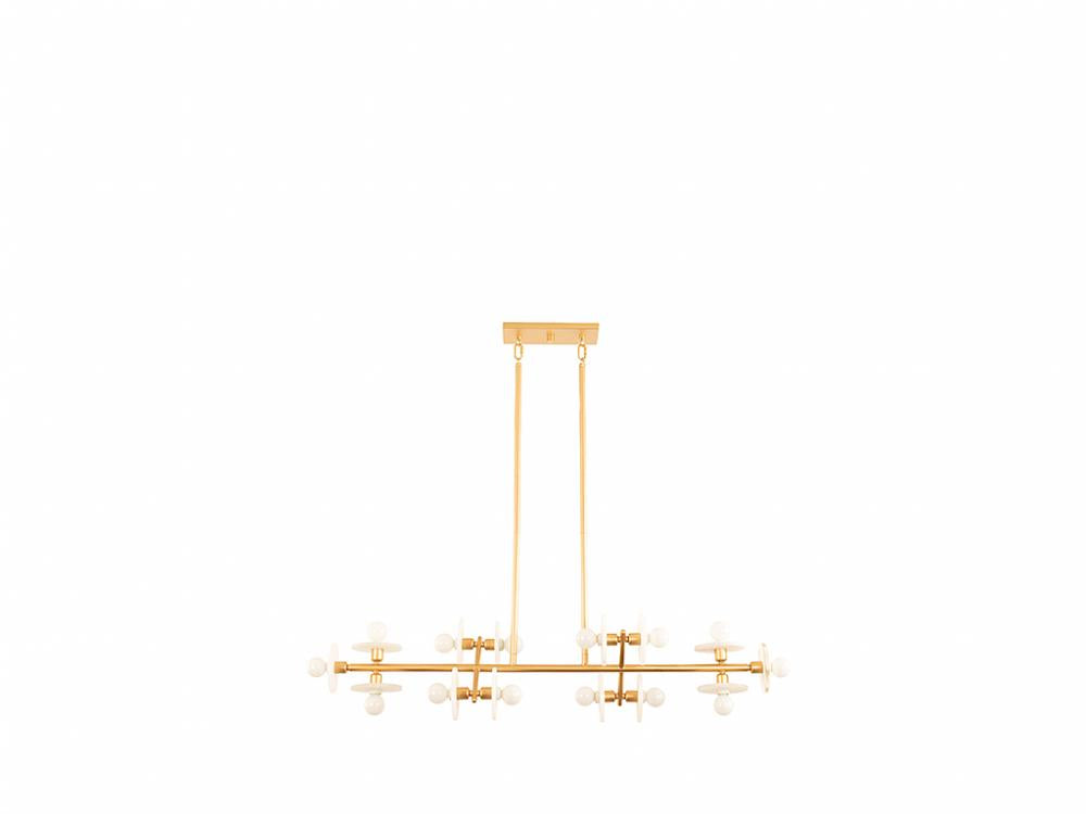 Amani 14-Light Linear Chandelier in Gold