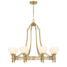 Load image into Gallery viewer, Allston 8-Light Chandelier in Warm Brass
