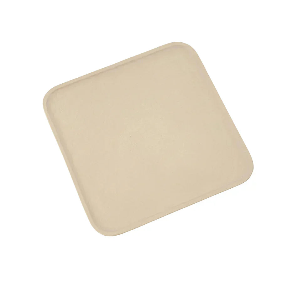 Elemental Square Tray L, Ivory - by Indaba