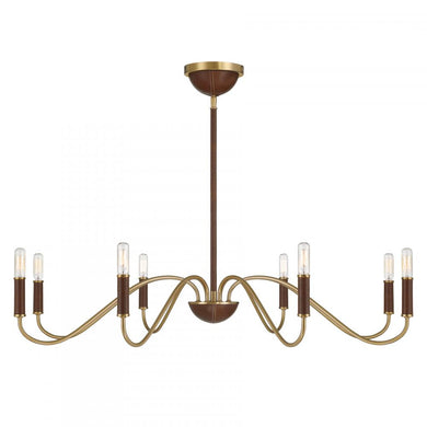 Abeline 8-Light Chandelier in Warm Brass