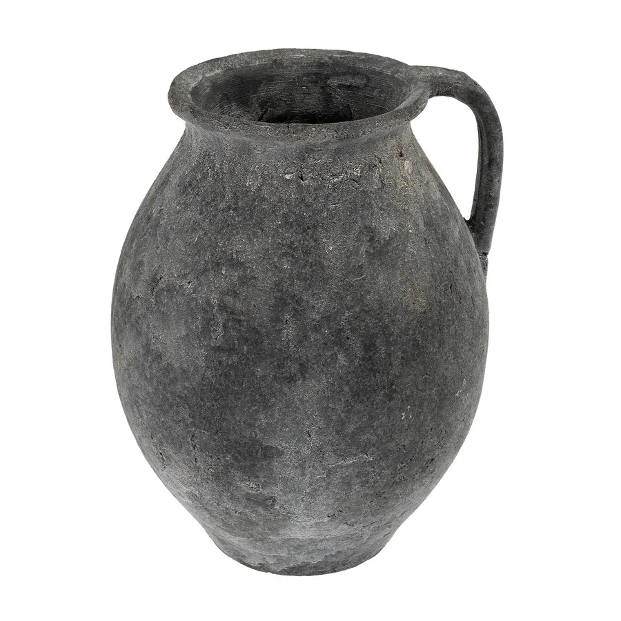 Rhodes Pitcher Vase L, Stone