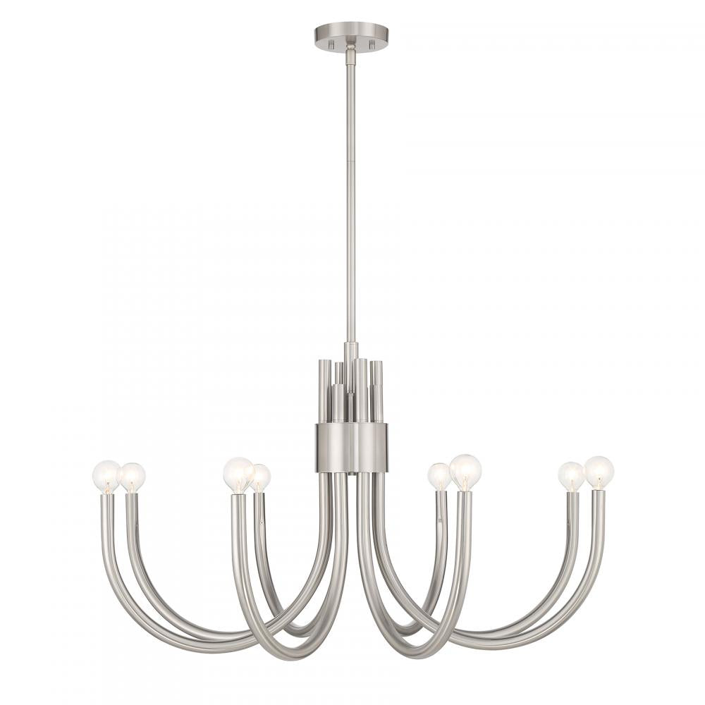 Sorrento 8-Light Chandelier in Satin Nickel