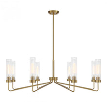 Load image into Gallery viewer, Baker 8-Light Chandelier in Warm Brass
