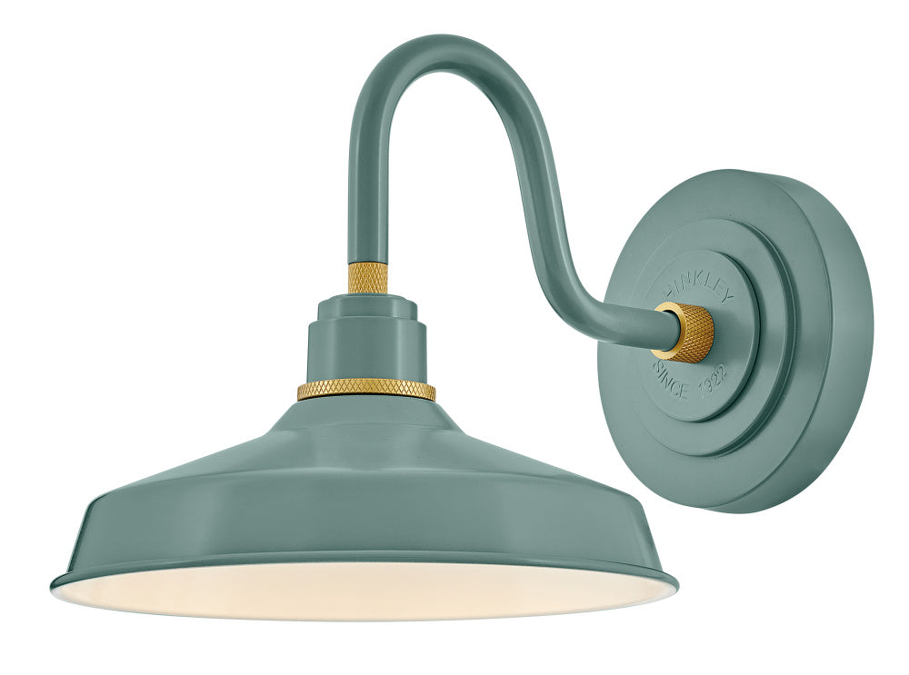 Small Gooseneck Barn Light - Green
