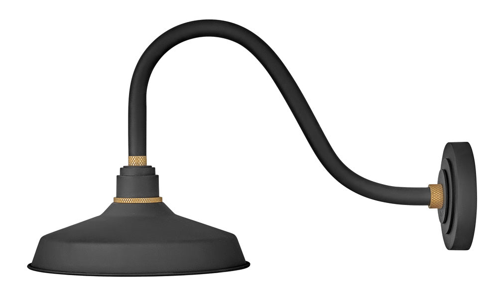 Medium Gooseneck Barn Light - Black
