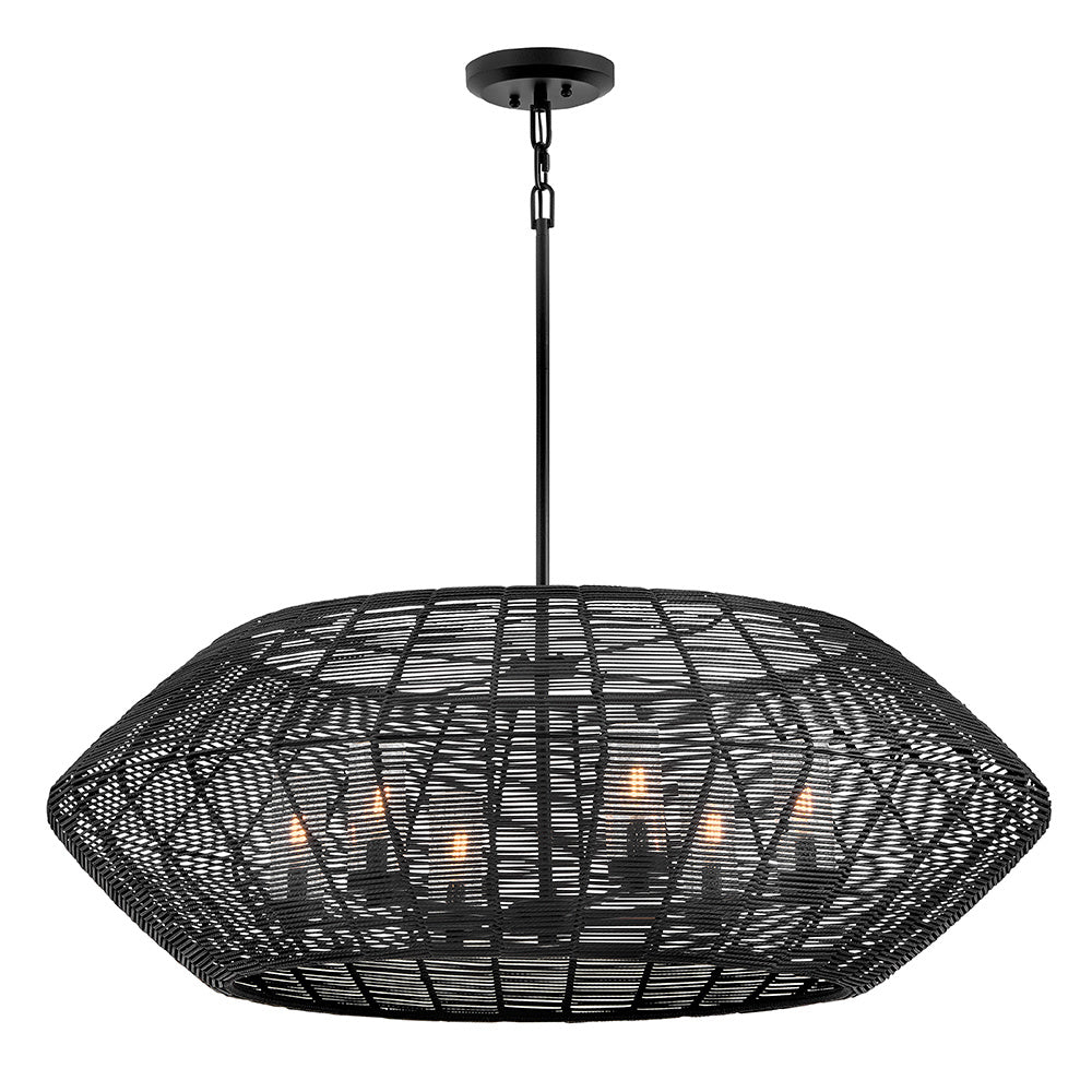 Large Single Tier Chandelier - 10386BK
