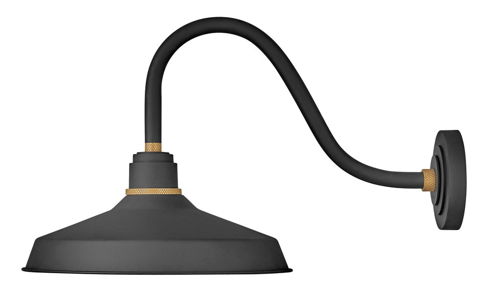 Medium Gooseneck Barn Light - Black