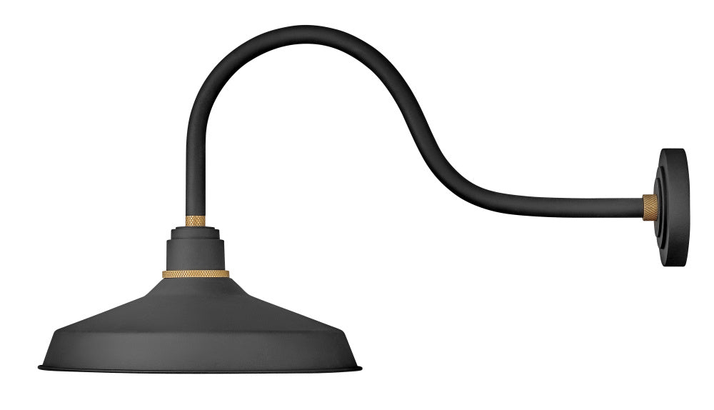 Medium Gooseneck Barn Light - Black
