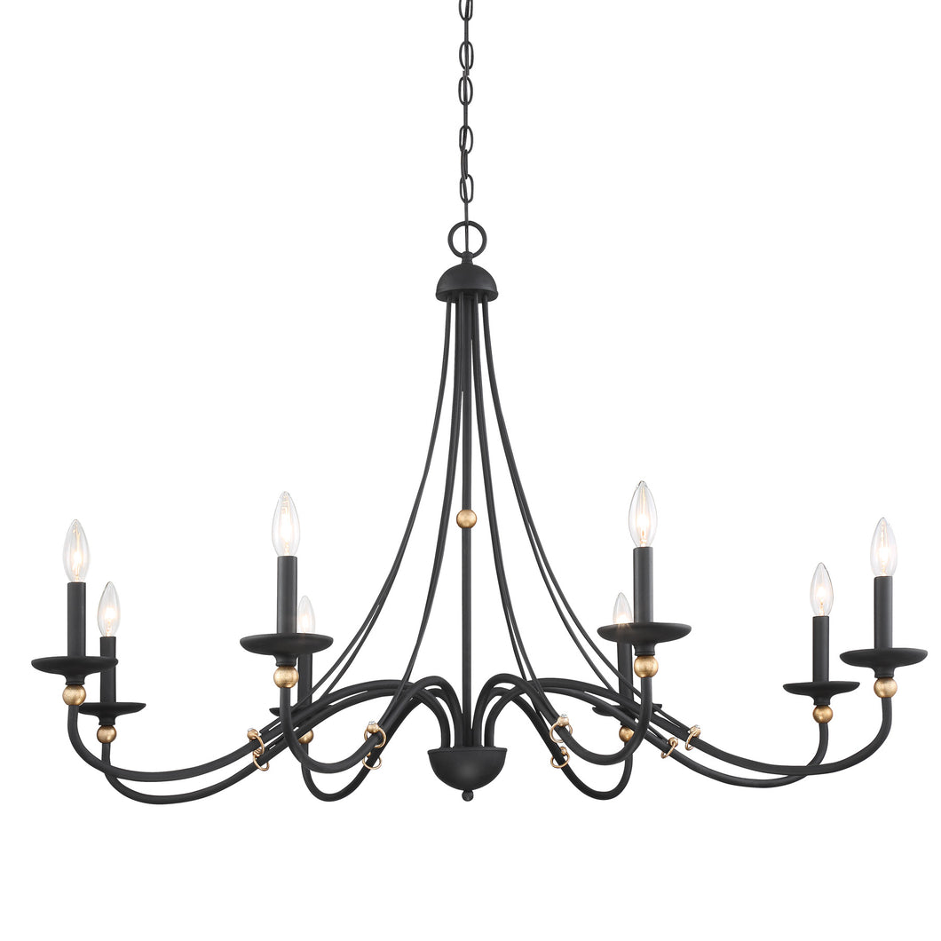 Westchester County 8 Light Chandelier in Sand Coal