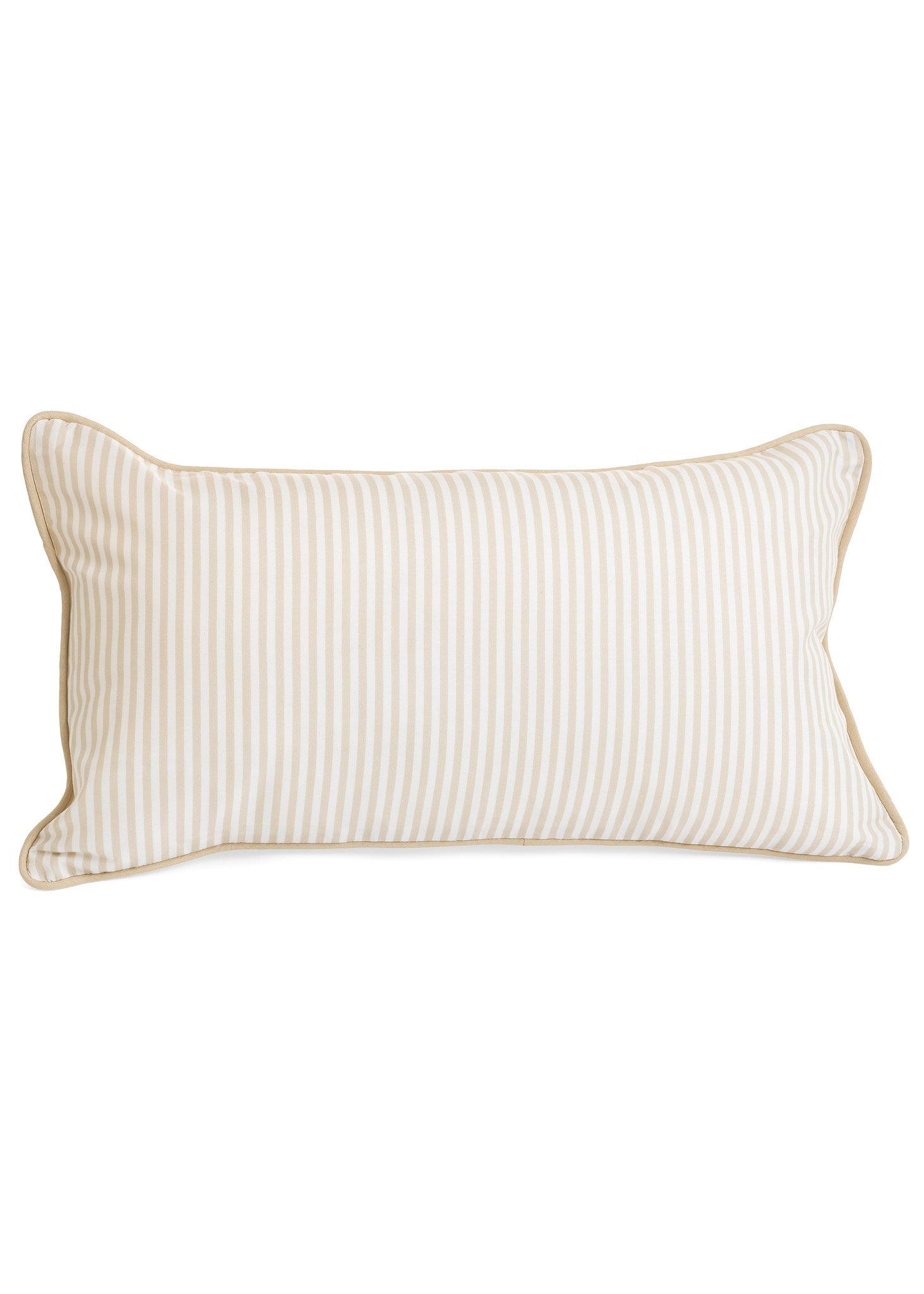 12x22 Cushion Out Thin Stripes Poly Beige/White