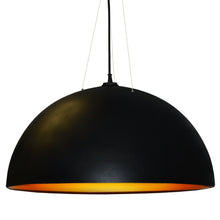 Load image into Gallery viewer, 3 Bulb Pendant, Black &amp; Gold Finish
