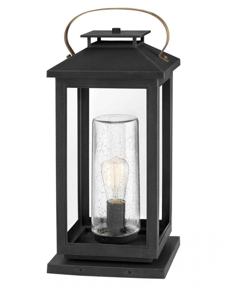 Large Pier Mount Lantern 12v - Black