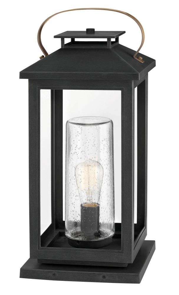 Large Pier Mount Lantern 12v - Black