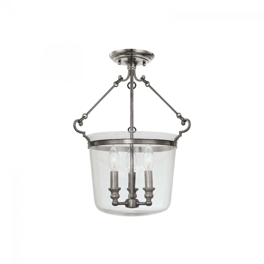3 LIGHT SEMI FLUSH