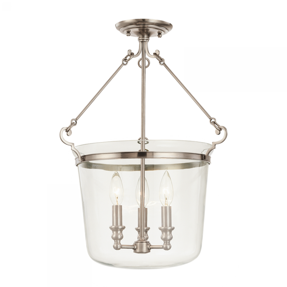 3 LIGHT SEMI FLUSH