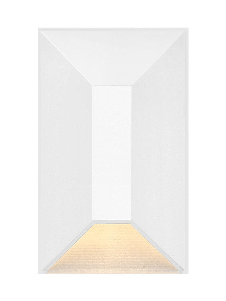 12V Small Rectangular Deck Sconce - White