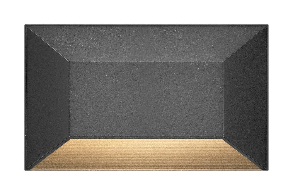 12V Medium Rectangular Deck Sconce - Black