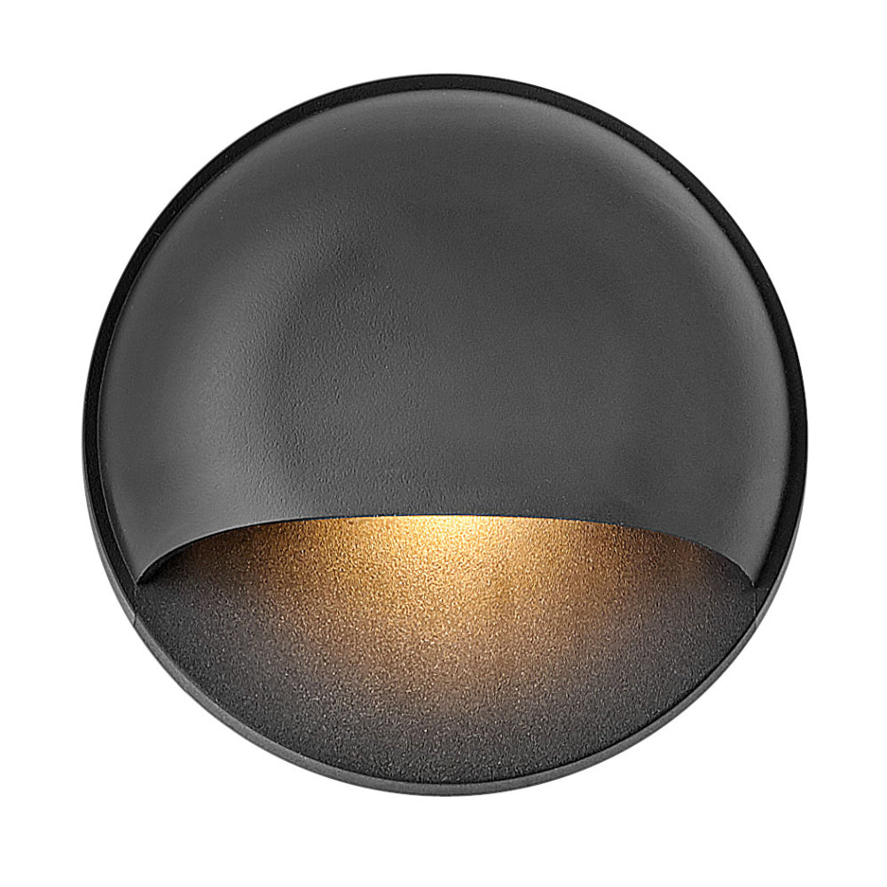 12V Round Deck Sconce - Black