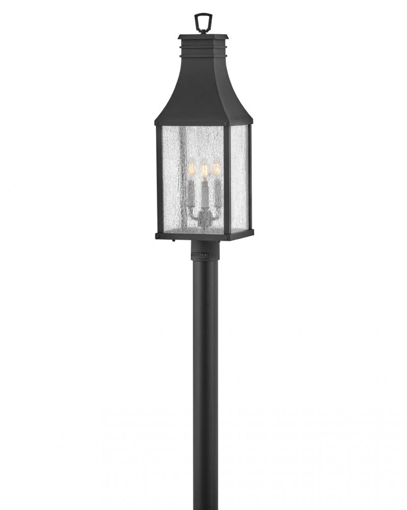 Large Post Top or Pier Mount Lantern - Black