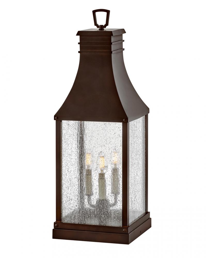 Large Pier Mount Lantern - Black|Combination Finishes|Copper