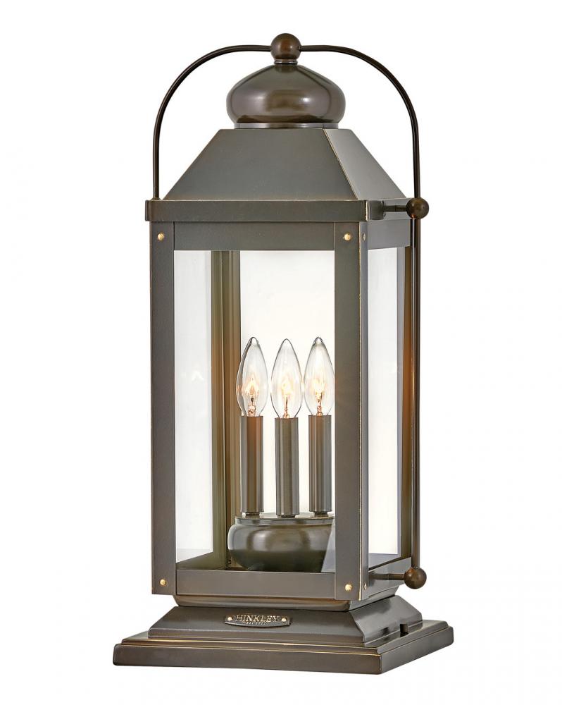 Large Pier Mount Lantern - Bronze